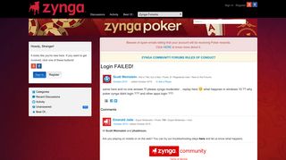 Login FAILED! — Zynga Poker