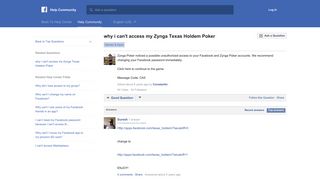 why i can't access my Zynga Texas Holdem Poker | Facebook Help ...