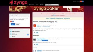 Anyone having issues logging in? — Zynga Poker