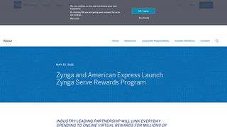 Zynga and American Express Launch Zynga Serve Rewards Program ...
