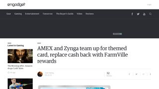 AMEX and Zynga team up for themed card, replace cash back with ...