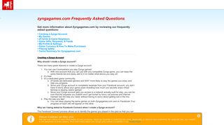 Frequently asked questions - Zynga