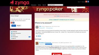 Where is my account? — Zynga Poker