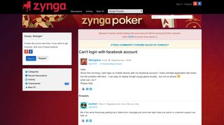 Can't login with facebook account — Zynga Poker