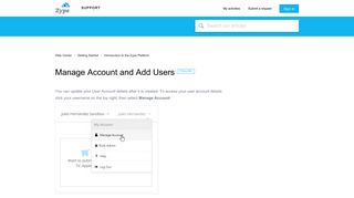 Manage Account and Add Users – Help Center - Support - Zype