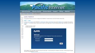 Pacific Internet - Support - Equipment - ZyXEL P-660HN-51