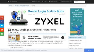 ZyXEL Login: How to Access the Router Settings | RouterReset