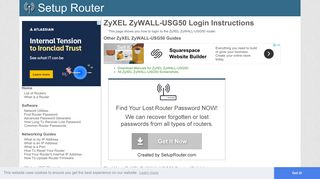 How to Login to the ZyXEL ZyWALL-USG50 - SetupRouter
