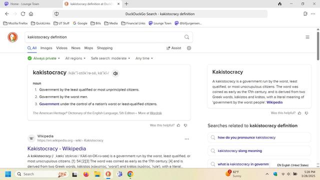 Wikipedia definition of the term kakistocracy 