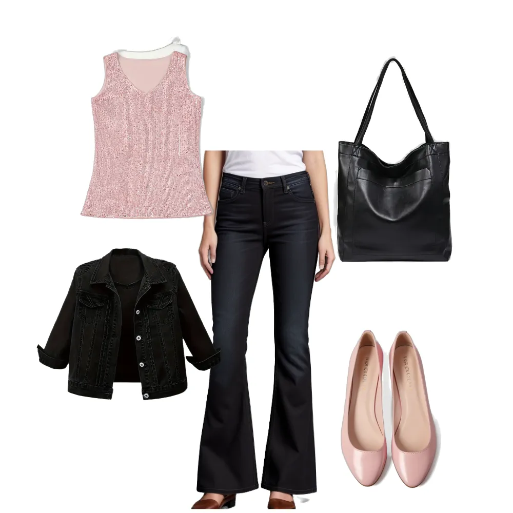 Sparkling Chic in Pink and Black