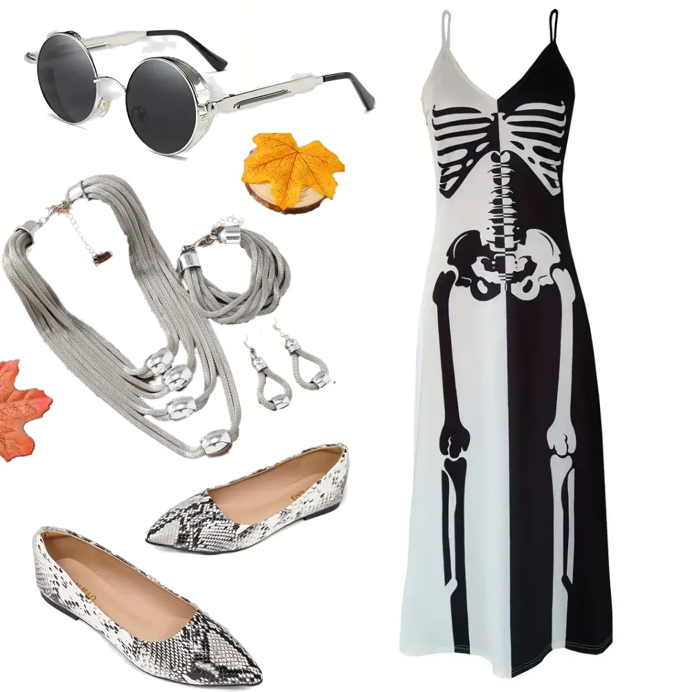 Spooky Chic Skeleton Halloween costume