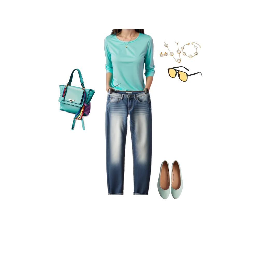 Turquoise Trendy Ensemble