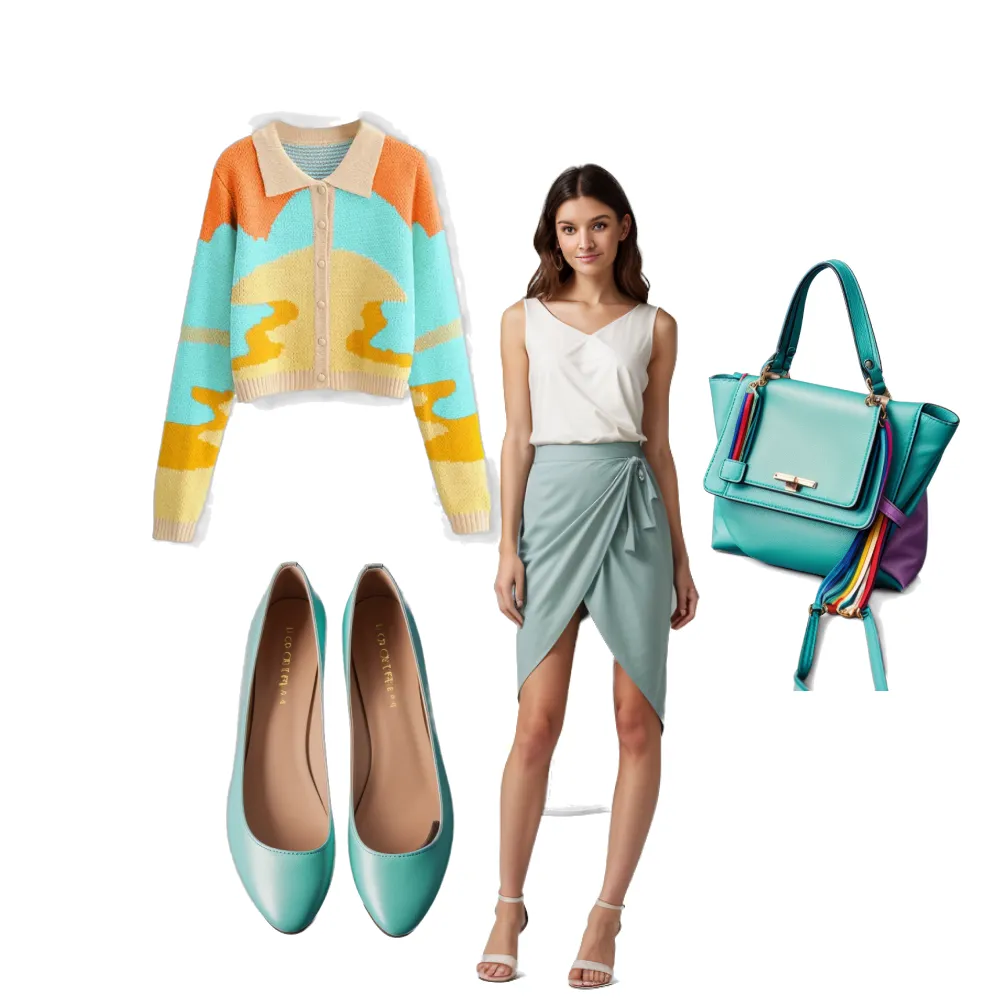 Teal and Tangerine Casual Chic