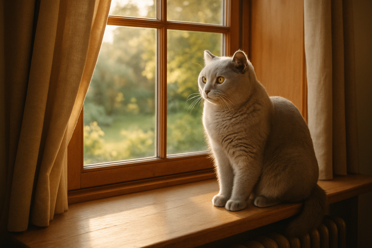Biscuit gazing out the window