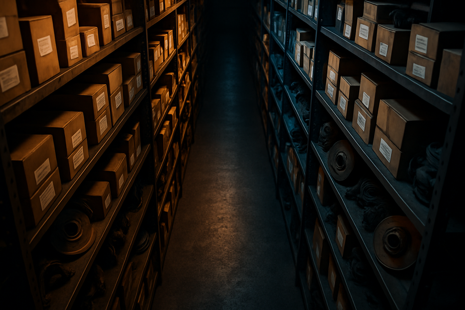 Auto parts warehouse shelving