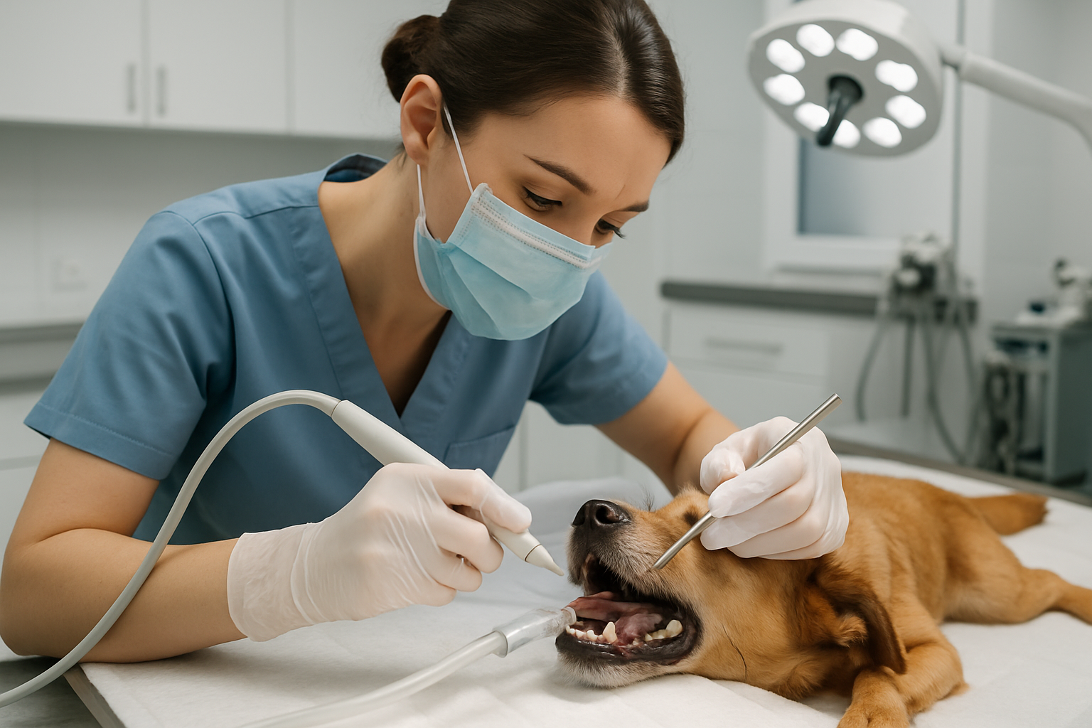 Dental cleaning for a pet