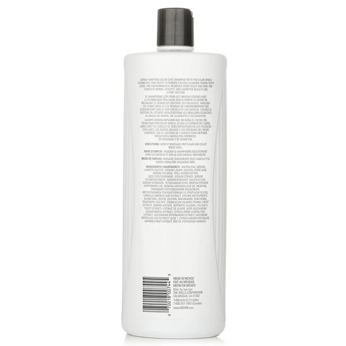 f3364c8262c1ccb91bff Derma Purifying System 4 Cleanser Shampoo (Colored Hair, Progressed Thinning, Color Safe) 1000ml/33.8oz - Image 3