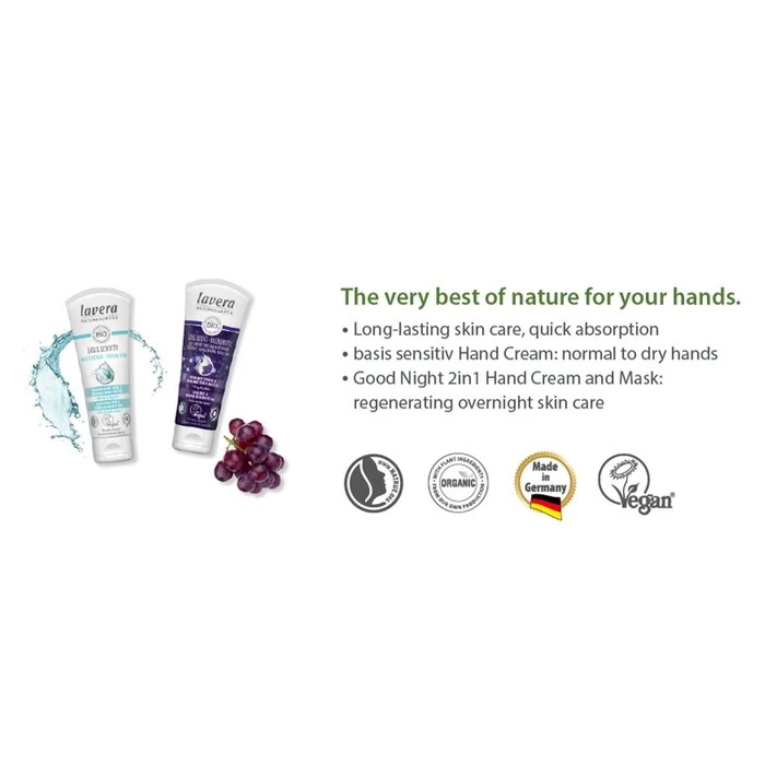 75ed750576b1d755ae15 Good Night 2In1 Hand Cream & Mask Wirh Organic Grape & Organic Shea Butter - For Very Dry Skin 75ml/2.6oz - Image 3