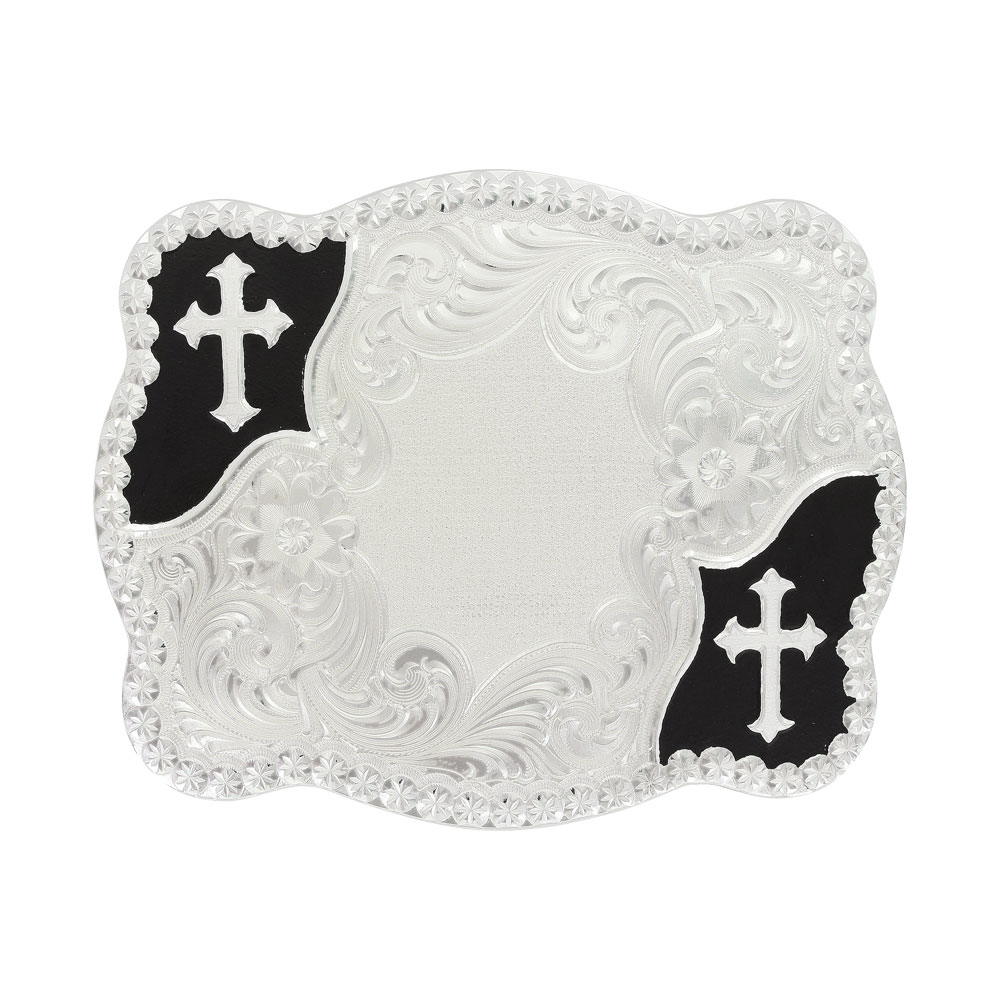 Cross Corners Scallop Buckle (4