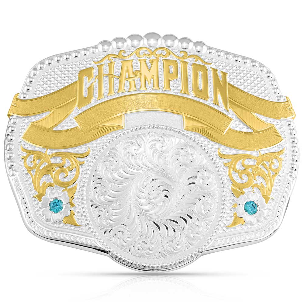 IN STOCK SHOWMAN CHAMPION- Showing trophy buckles on-time for your