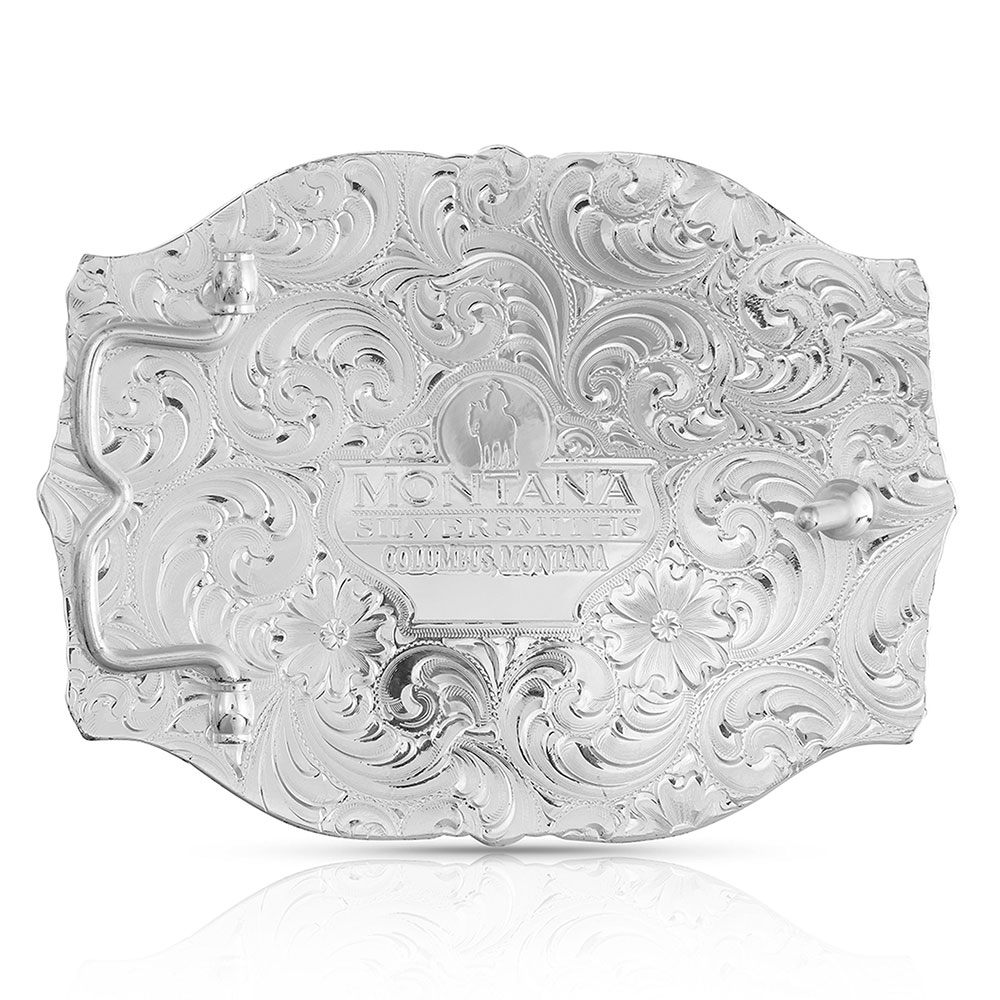 Cracked Earth Rose Trophy Buckle