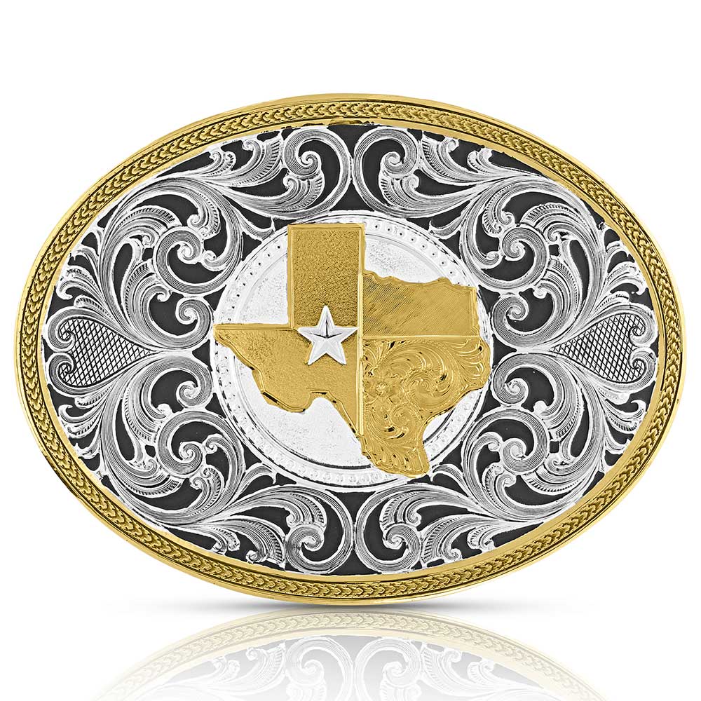 Lone Star Texas State Filligree Buckle