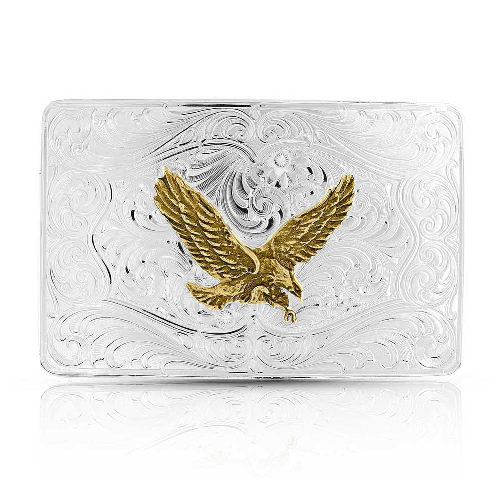 Iconic Western Eagle Silver Belt Buckle