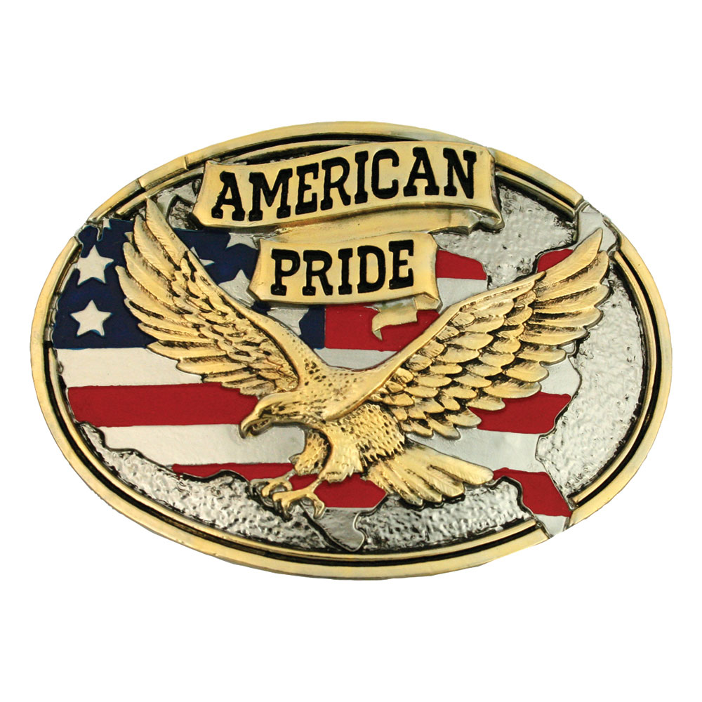 American Pride Attitude Belt Buckle | Montana Silversmiths