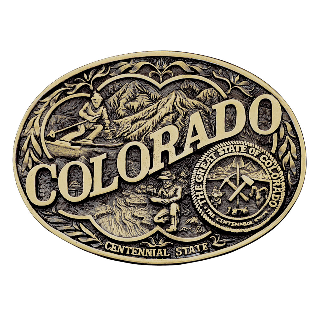 Colorado State Heritage Attitude Buckle