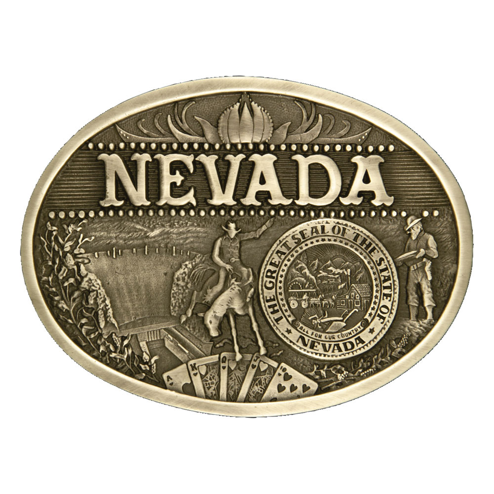 Nevada State Heritage Attitude Buckle