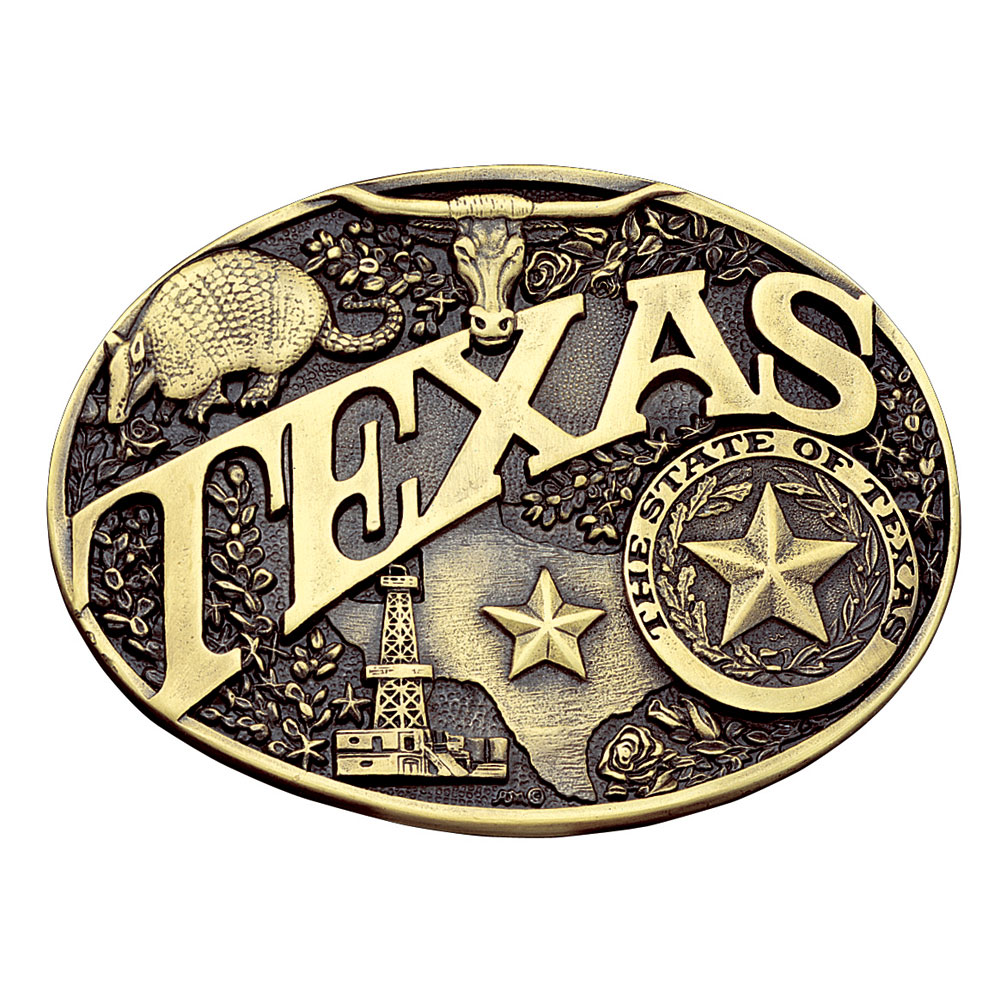 Texas State Heritage Attitude Buckle