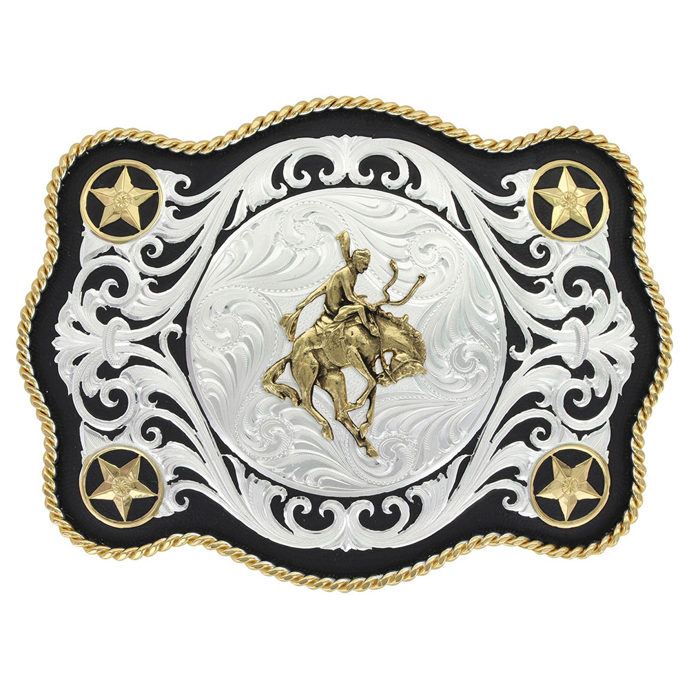 Sterling Silver Belt Buckle by Silver King Cowboy Ranch Horse Riding Barbed  Wire