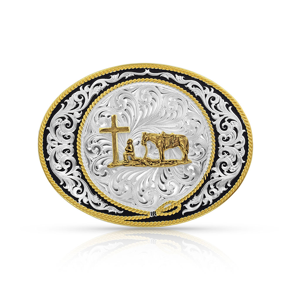 Ranch Rope Christian Cowboy Buckle