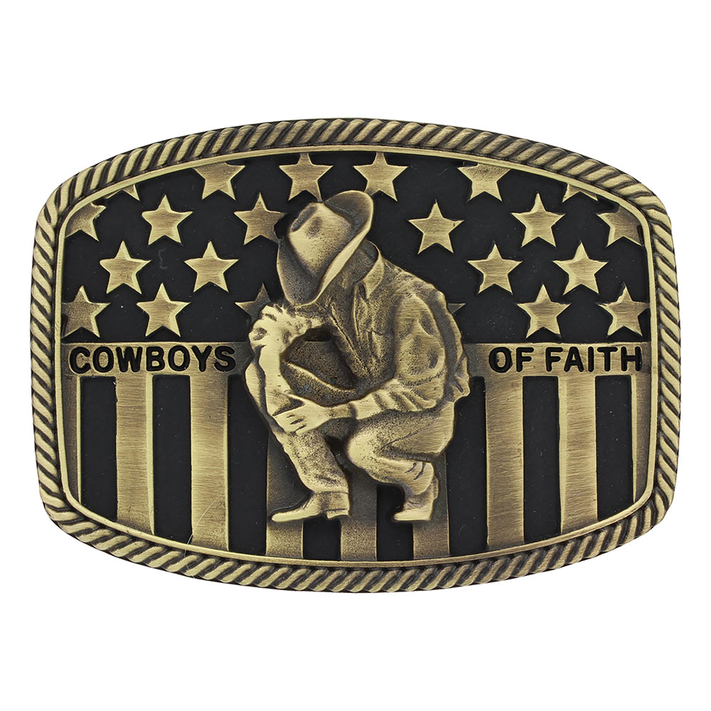 Cowboys of Faith® Heritage Flag Attitude Buckle