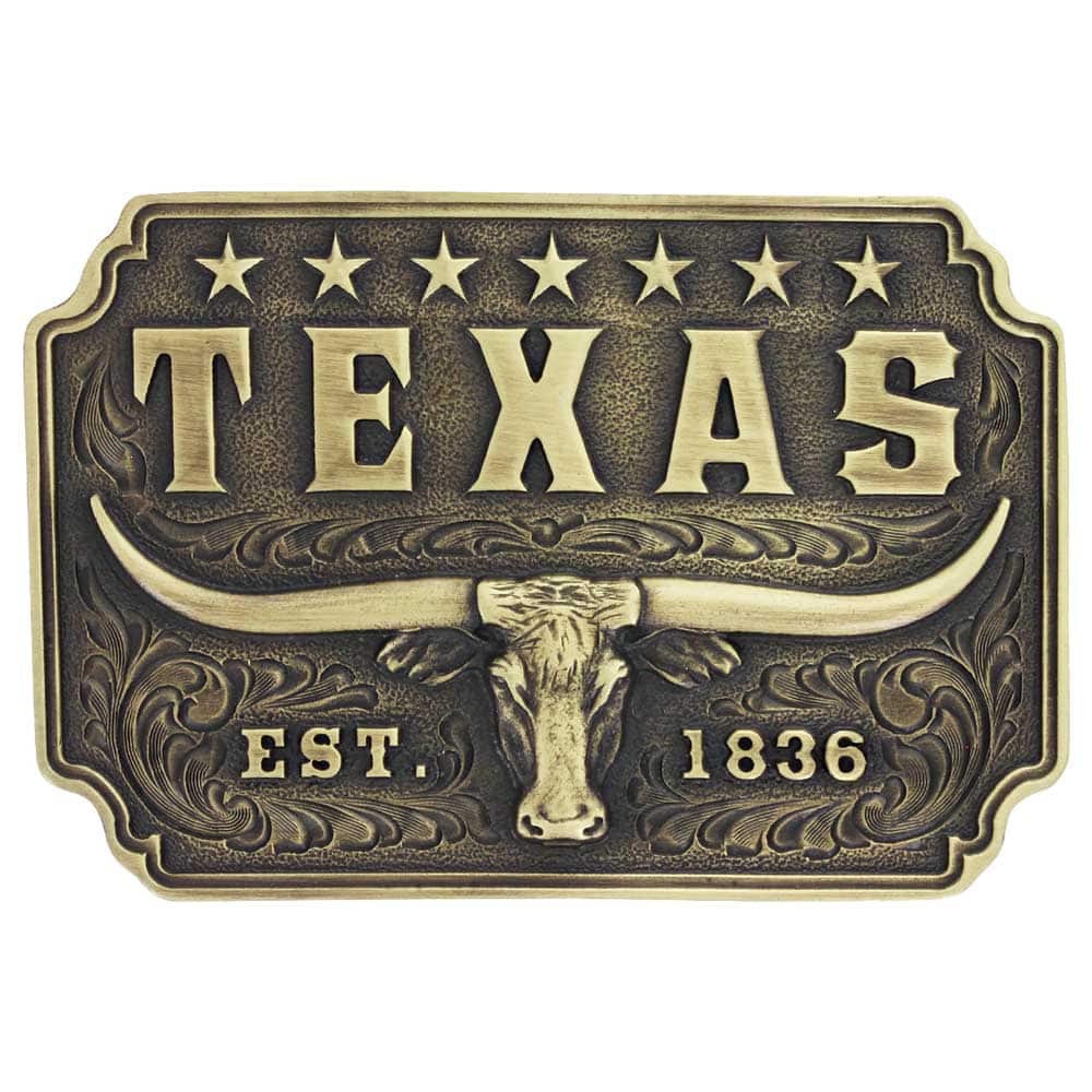 Classic Texas Longhorn Attitude Buckle