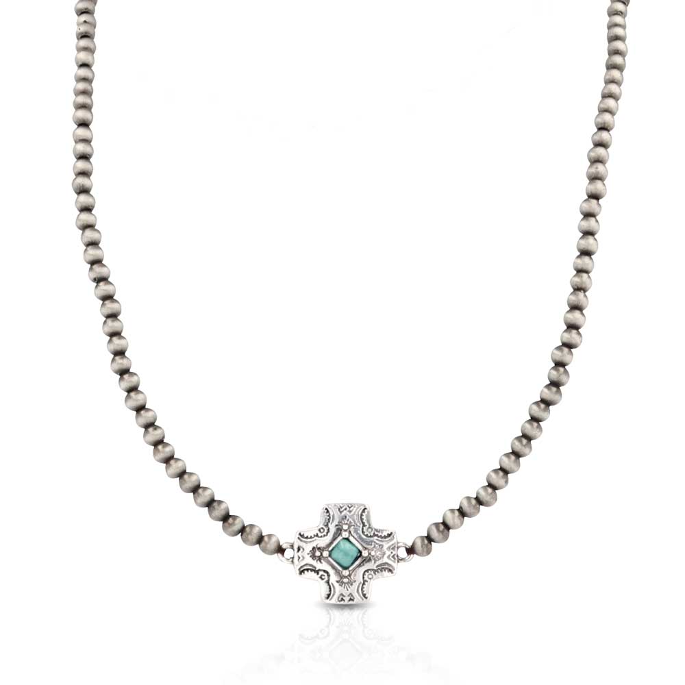 Western Star Turquoise Beaded Attitude Necklace