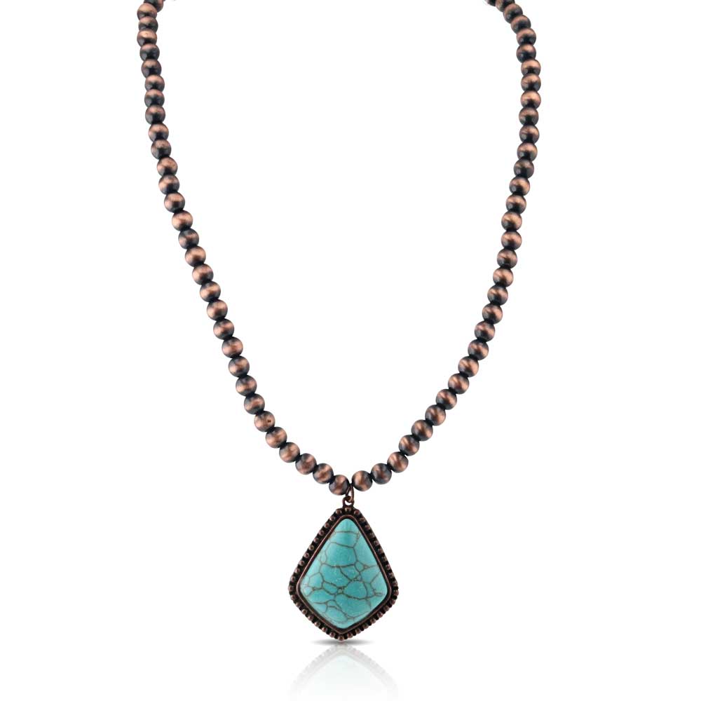 Desert Treasure Turquoise Beaded Attitude Necklace