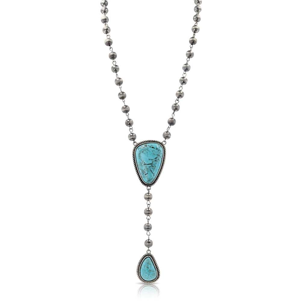 Chasing Turquoise Beaded Attitude Necklace