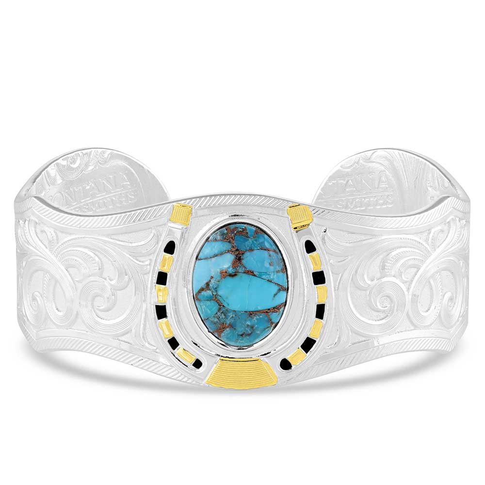 Montana Silversmiths Blue Spring Turquoise Cuff Bracelet