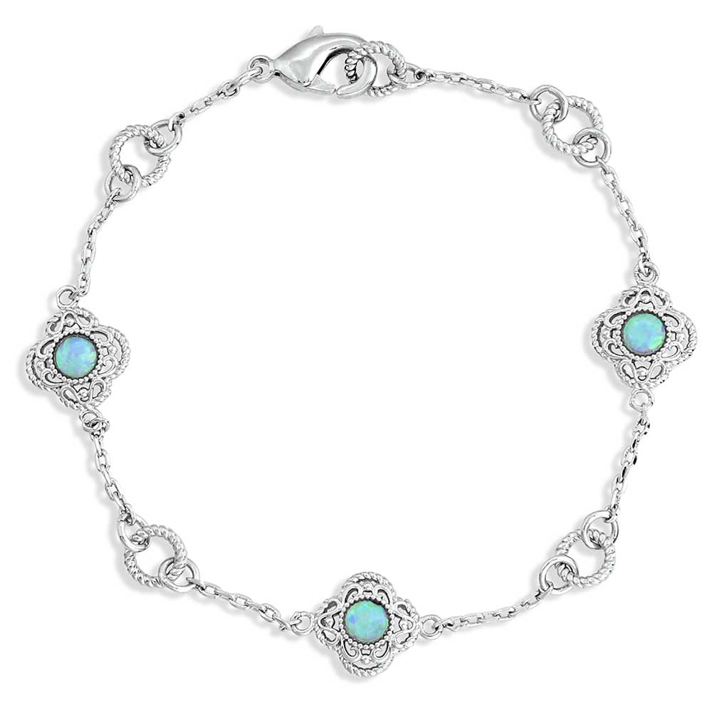 Chasing Opals Silver Charm Bracelet