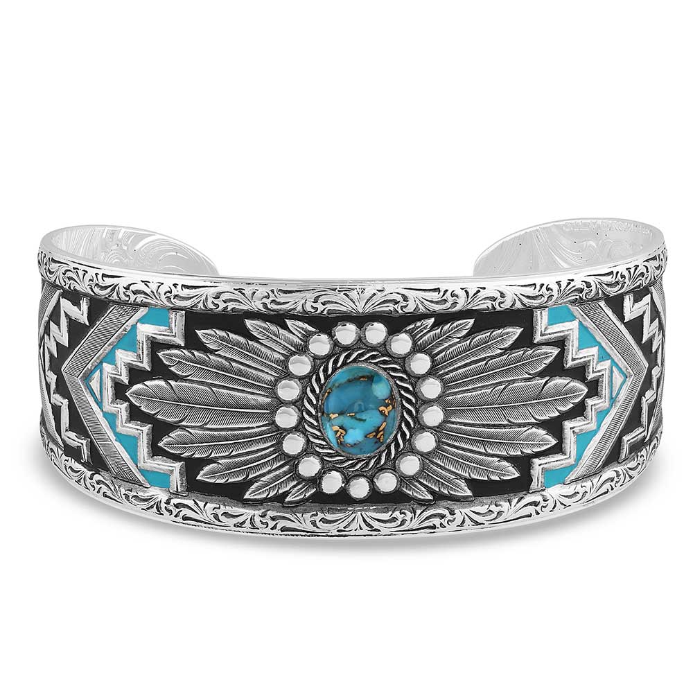 Blue Spring Cuff Bracelet