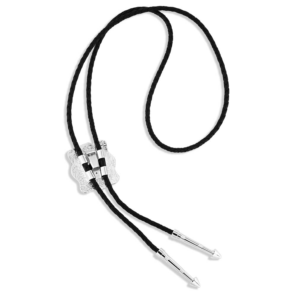 Scalloped Square Bolo Tie