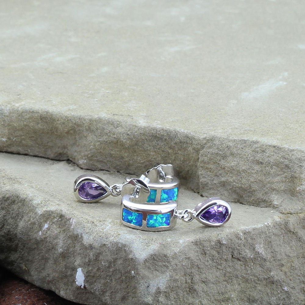 River Lights Purple Tears Earrings