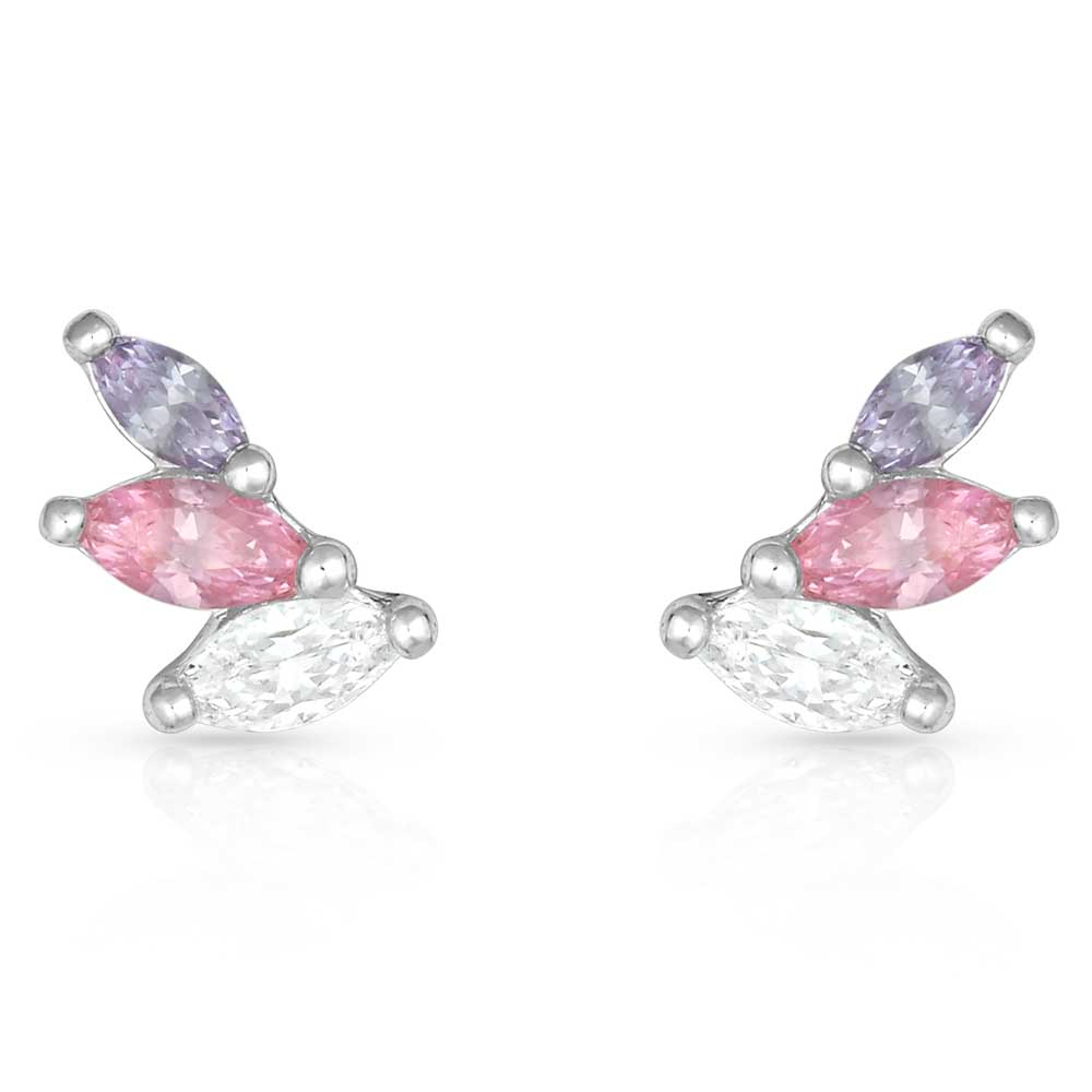 Flared Cluster Wing Earrings