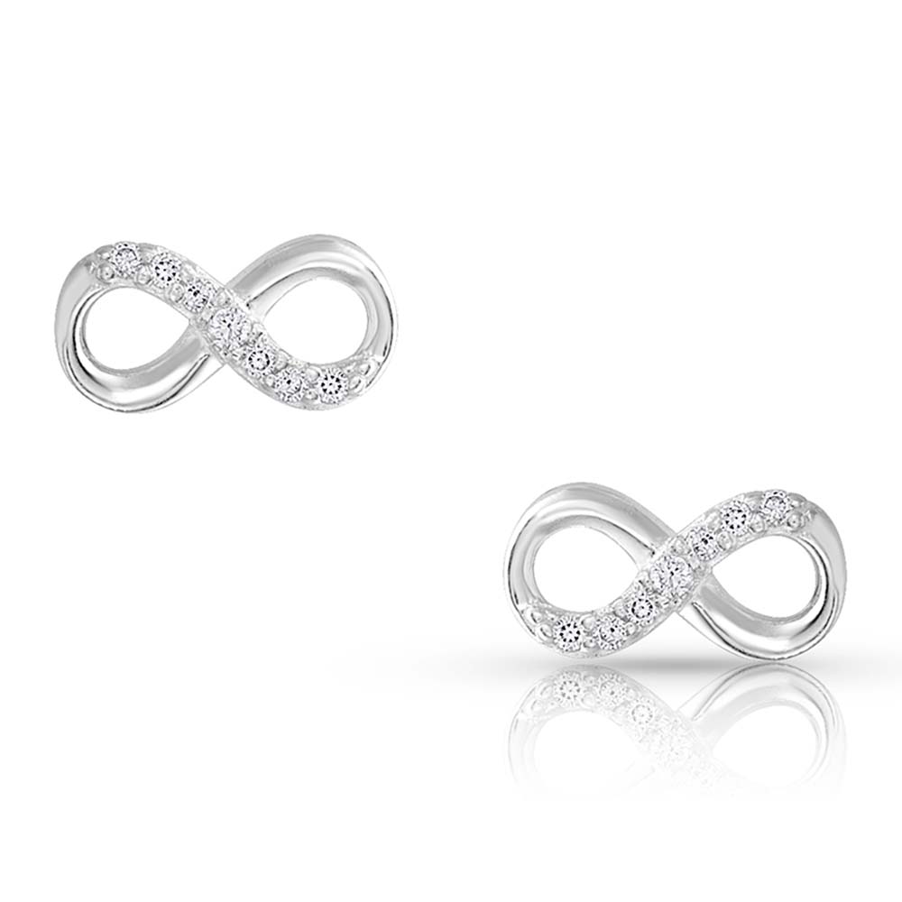 Silver Shine Infinity Earrings