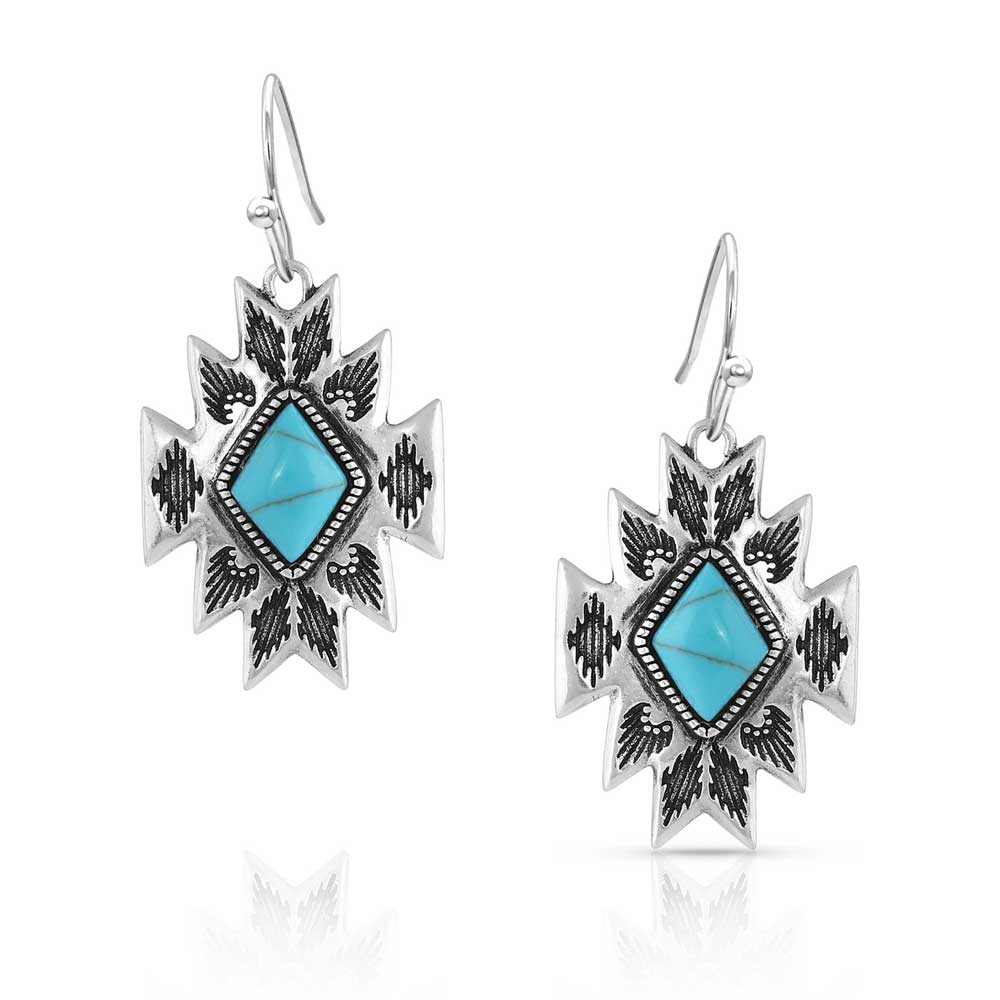 turquoise star earrings