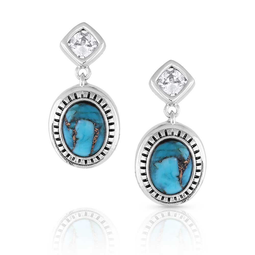 Open Night Sky Turquoise Earrings