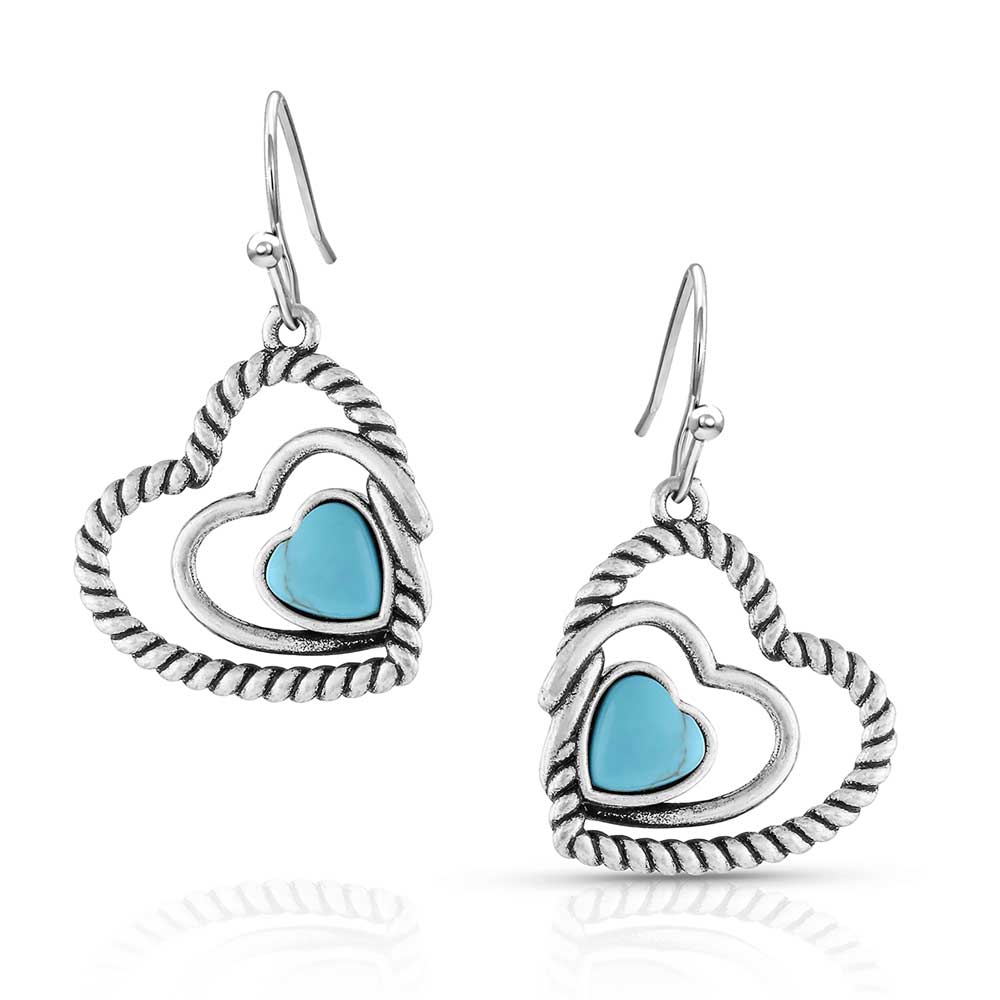 Long Mexican Silver Heart Statement Earrings - Reveka Rose