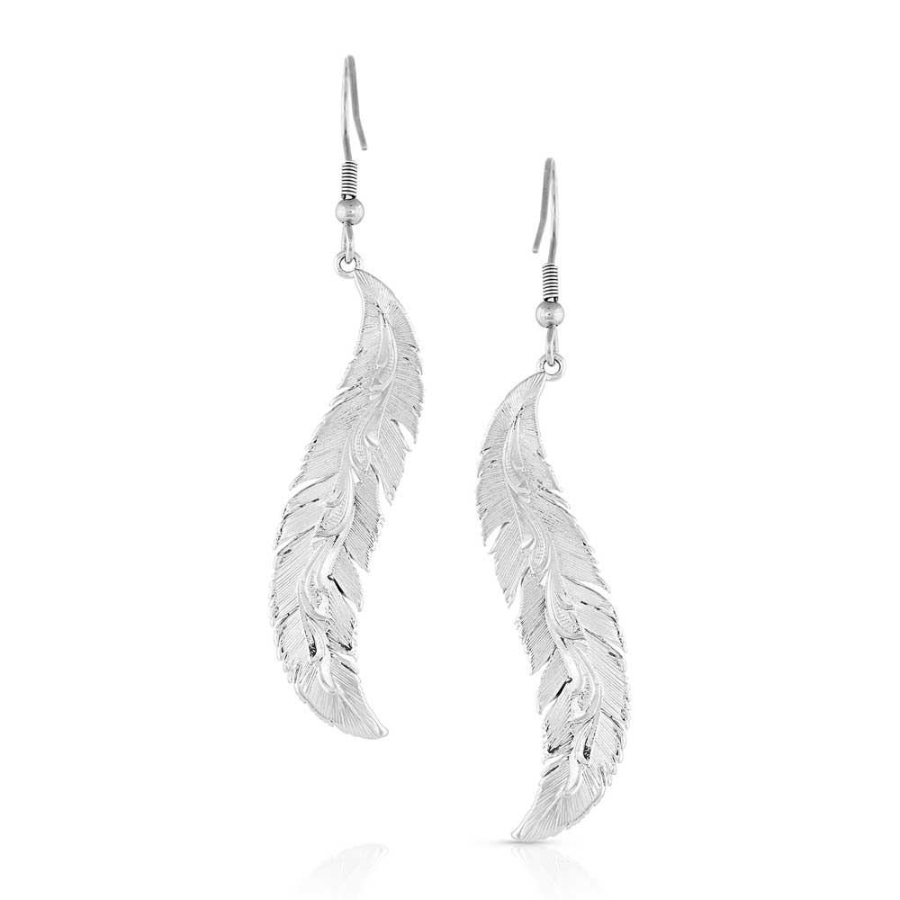 Breaking Trail Feather Earrings | Montana Silversmiths