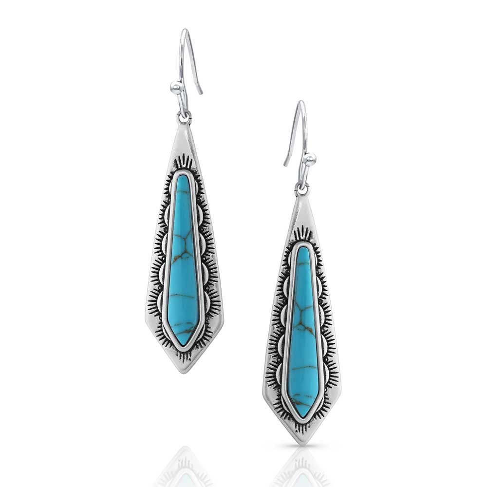 Southwest Turquoise Stream Earrings